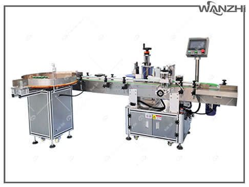 圓瓶立式不幹膠貼標機,調料瓶（píng）貼標（biāo）機,自動送瓶（píng）貼標機
