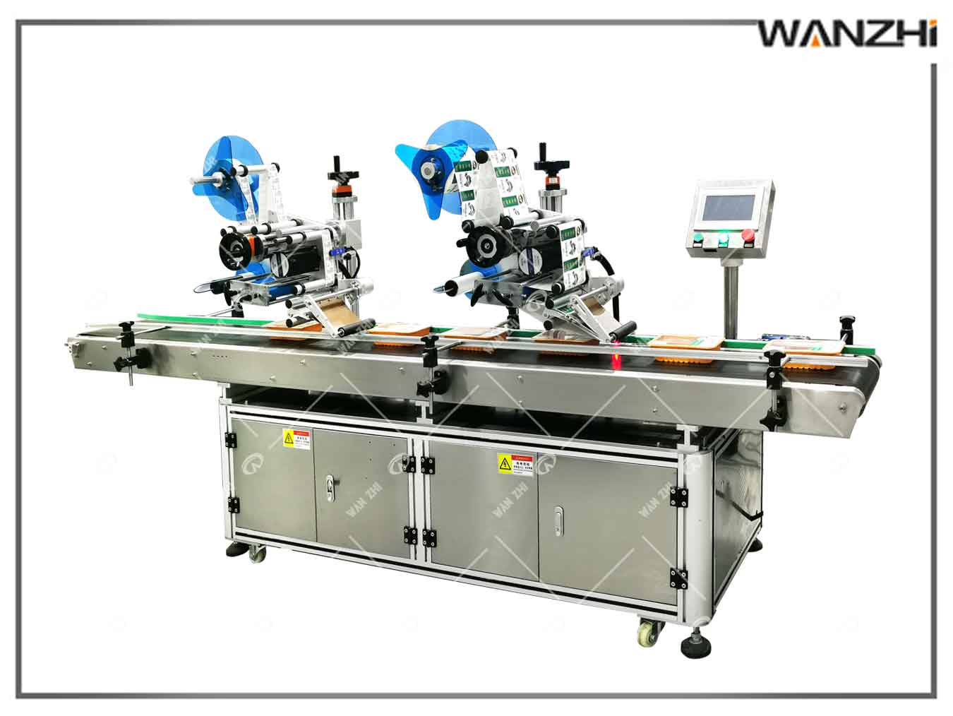 雙標頭平麵貼（tiē）標（biāo）機,包裝盒平麵貼標機,醫藥吸塑盒貼標機