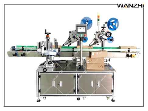 上下（xià）麵兼側麵不幹膠貼標機, 全自動上下麵轉角貼標機,頂部加側麵折角平麵貼標機