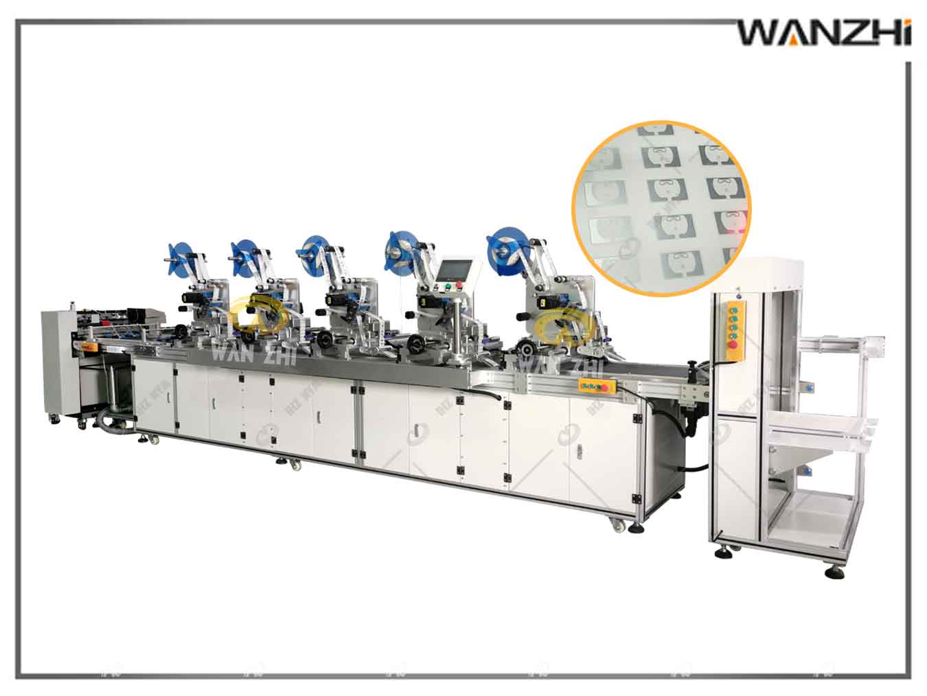 rfid自動（dòng）貼標機供應商,東莞rfid貼標機,rfid電子標簽貼標機,吊牌貼標機,多標頭分頁（yè）貼標機（jī）